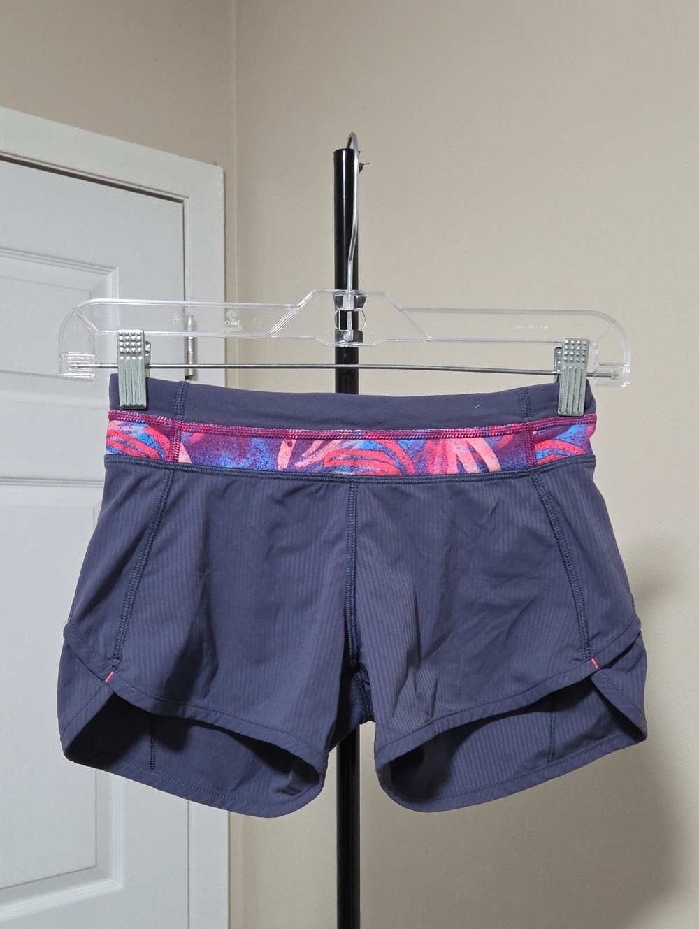 Ivivva Gray Shorts with Pink and Blue Waistband